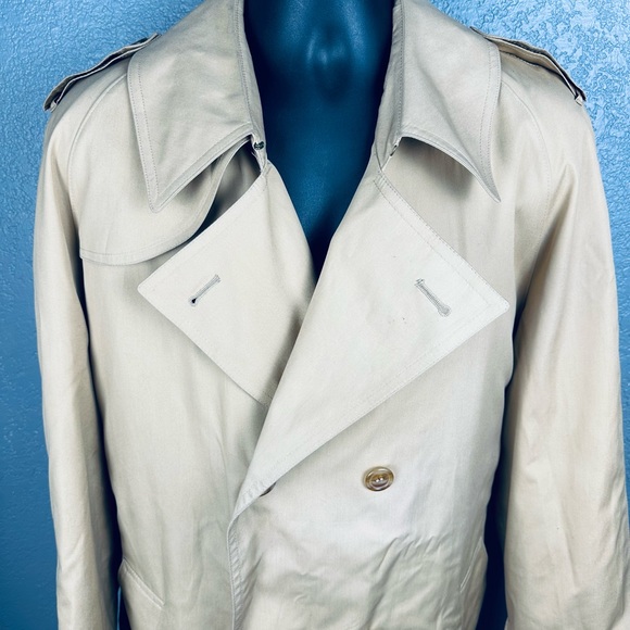 harbor master mariner II Vintage 1970s Wool/Nylon Double Breasted Trench Coat - Picture 8 of 8